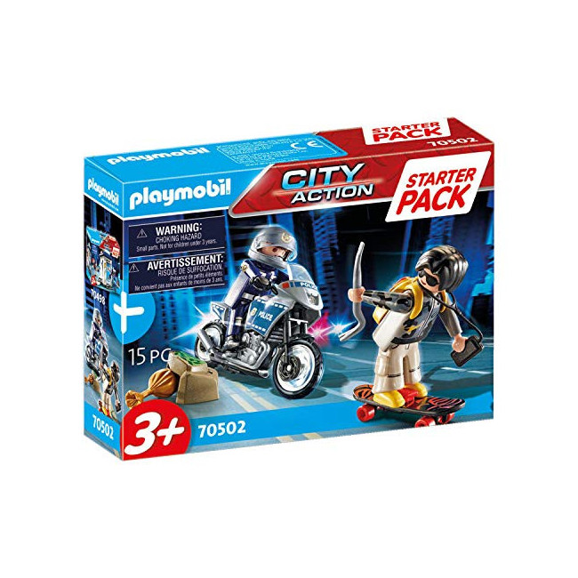 Playmobil Starter Pack Motard de Police et Voleur 70502
