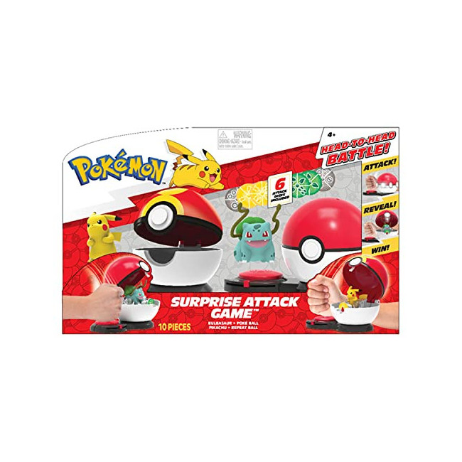 Bandai- Juguete Para niños Surprise-Jeu Combat-2 Poké Balls avec Leur Pokémon et 6 disques d'attaques-Modèle...
