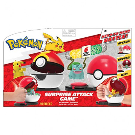 Bandai- Juguete Para niños Surprise-Jeu Combat-2 Poké Balls avec Leur Pokémon et 6 disques d'attaques-Modèle...