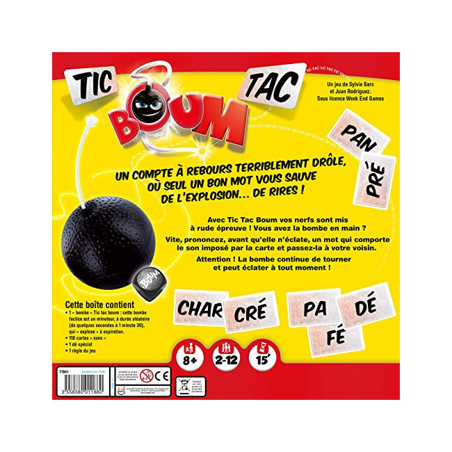 Tic Tac Boum - Asmodee - Jeu de société - Jeu de mots