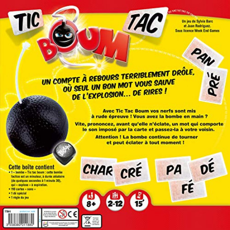 Tic Tac Boum - Asmodee - Jeu de société - Jeu de mots
