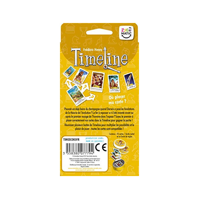 Timeline Classique (Edition 2021) - Asmodee - Jeu de société - Jeu de cartes