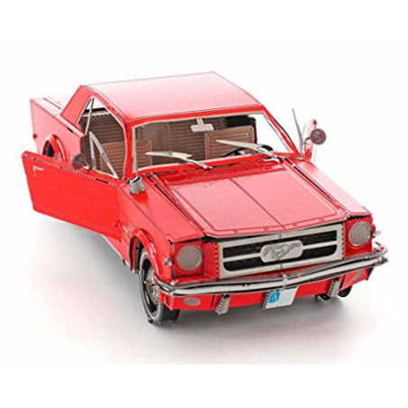 Fascinations MMS056C - Metal Earth 502109 - Ford 1965 Mustang (rouge) - Kit de construction 3D découpé au laser - 2 plaques...