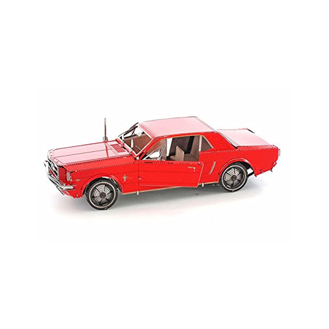 Fascinations MMS056C - Metal Earth 502109 - Ford 1965 Mustang (rouge) - Kit de construction 3D découpé au laser - 2 plaques...