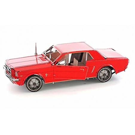 Fascinations MMS056C - Metal Earth 502109 - Ford 1965 Mustang (rouge) - Kit de construction 3D découpé au laser - 2 plaques...