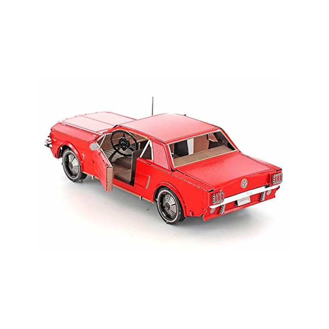Fascinations MMS056C - Metal Earth 502109 - Ford 1965 Mustang (rouge) - Kit de construction 3D découpé au laser - 2 plaques...