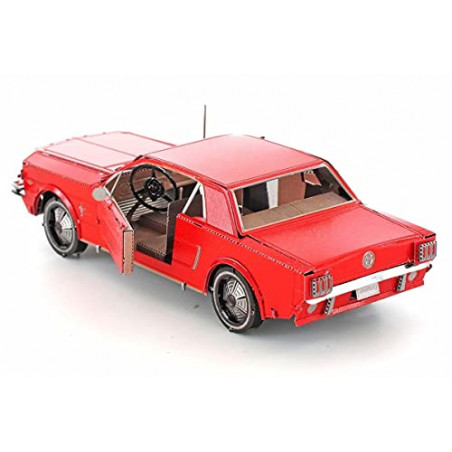 Fascinations MMS056C - Metal Earth 502109 - Ford 1965 Mustang (rouge) - Kit de construction 3D découpé au laser - 2 plaques...
