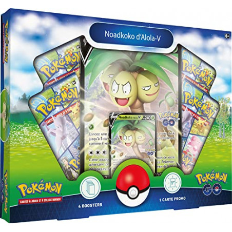 Pokémon GO01 : Coffret Noadkoko-V (4 boosters) |Cartes à Collectionner | A partir de 6 Ans, POKGOV01