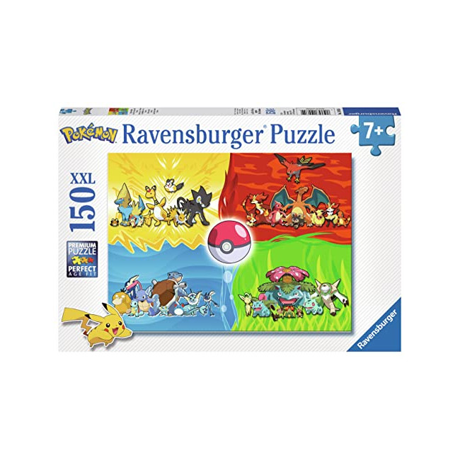 Ravensburger - Puzzle Enfant - Puzzle 150 p XXL - Les différents types de Pokémon - 10035