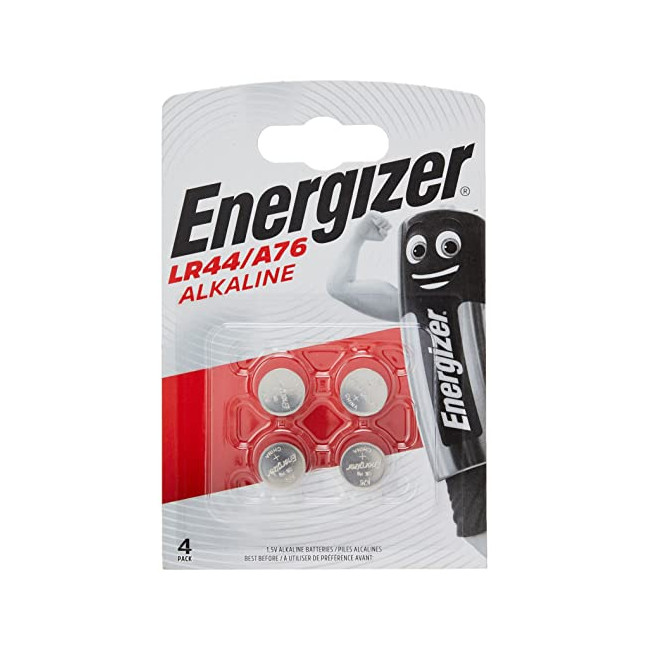 Energizer LR44/A76 Piles Alcalines, 1.5V, Lot de 4