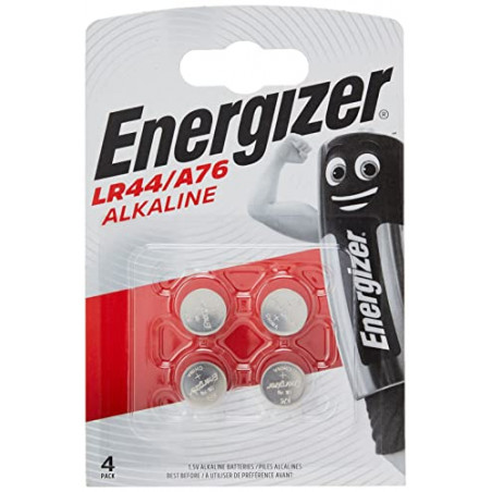 Energizer LR44/A76 Piles Alcalines, 1.5V, Lot de 4