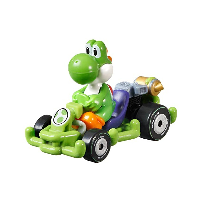 DieCast - GRN19 - Maquette KART 5 cm YOSHI Dinosaure Pipe Frame Kart de Super Mario Kart - Multicolore - 1/64 6 cm