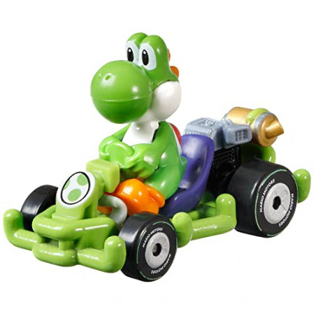 DieCast - GRN19 - Maquette KART 5 cm YOSHI Dinosaure Pipe Frame Kart de Super Mario Kart - Multicolore - 1/64 6 cm