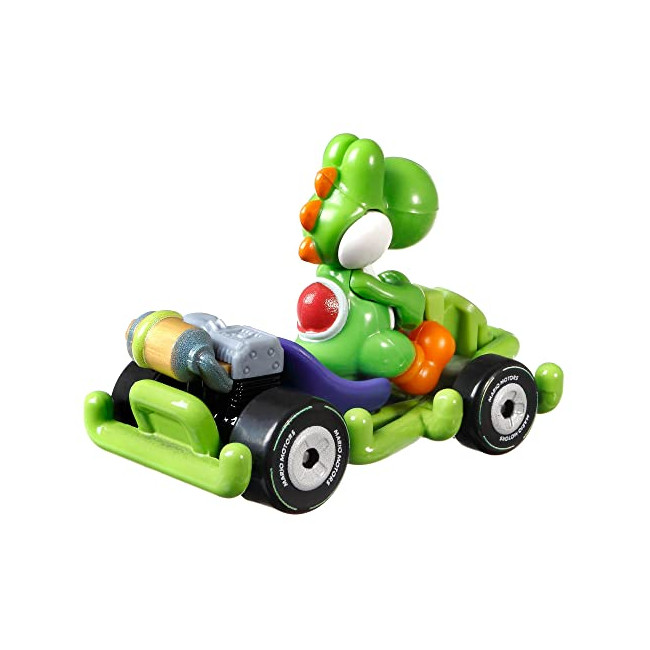 DieCast - GRN19 - Maquette KART 5 cm YOSHI Dinosaure Pipe Frame Kart de Super Mario Kart - Multicolore - 1/64 6 cm