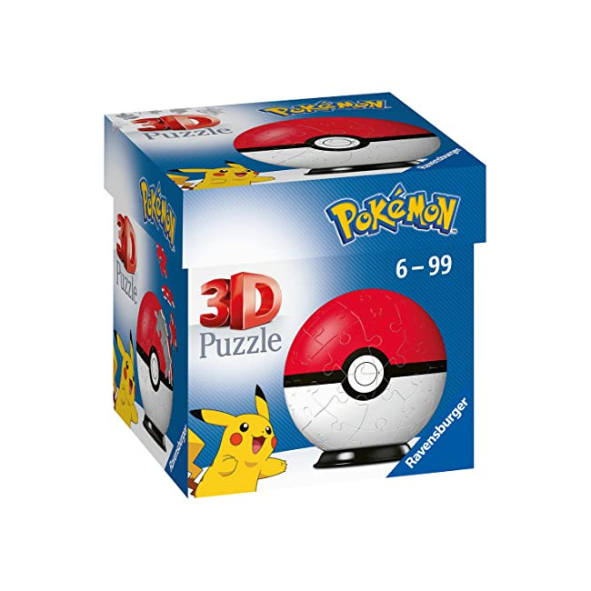 Ravensburger- Puzzles 3D 54 pièces-Poké Ball/Pokémon Enfant, 4005556112562