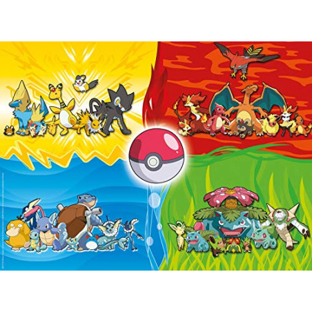 Ravensburger - Puzzle Enfant - Puzzle 150 p XXL - Les différents types de Pokémon - 10035