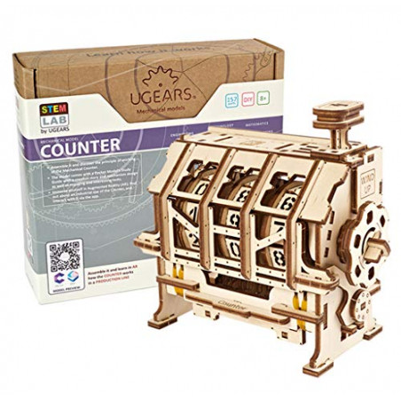 UGEARS STEM Jouets Puzzle 3D - Maquette en Bois à Construire - Maquette Bois - Puzzle 3D Bois avec Application -