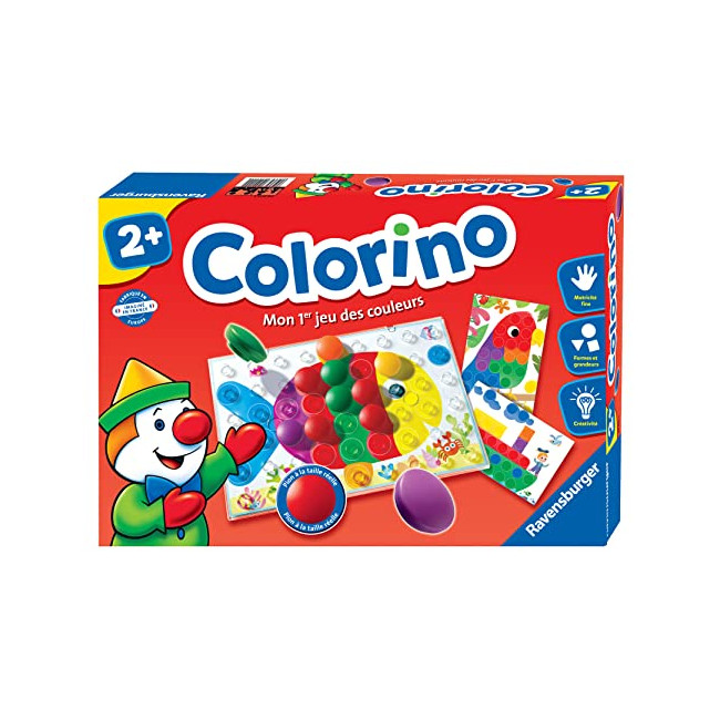 Ravensburger - Jeu Educatif - Colorino - Jeu d'apprentissage des couleurs et manipulation - Motricité et créativité - A