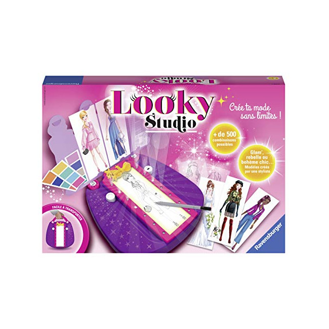 Ravensburger - Looky Studio - Dessin de mode - Stylisme - Jeu créatif - Enfants dès 6 ans - 18028 - Version française