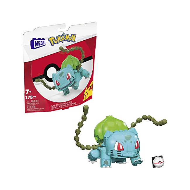 Mega Construx Pokemon Bulbizarre à construire, jeu de briques de construction, 175 pièces, pour enfant dès 7 ans, GVK83