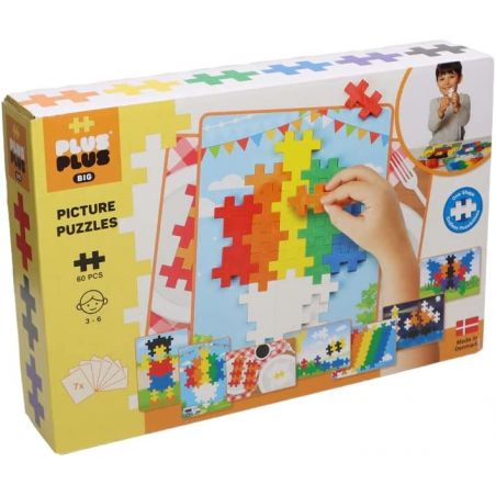 Plus Plus - Boite de gros Plus Plus avec modèle de construction 2D - 60 pièces