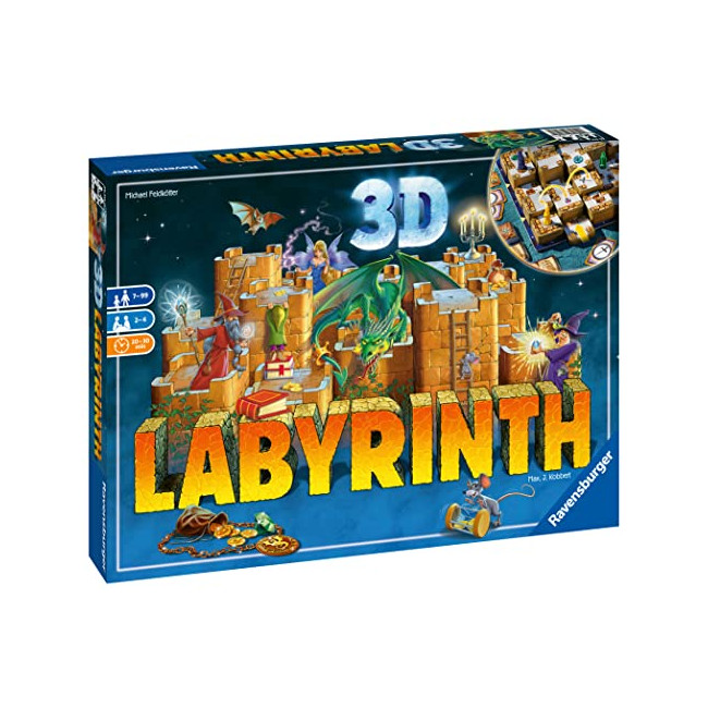 Ravensburger - Le Grand Classique des Jeux de société - Labyrinthe - Labyrinthe 3D - Famille et Enfants - De 2 à 4