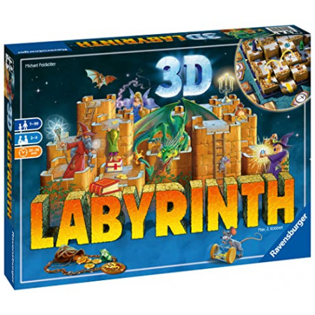 Ravensburger - Le Grand Classique des Jeux de société - Labyrinthe - Labyrinthe 3D - Famille et Enfants - De 2 à 4