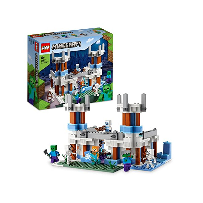 Lego 21186 Minecraft Le Château de Glace, Jouet avec Épée en Diamant pour Garçons et Filles de 8 Ans et Plus, avec