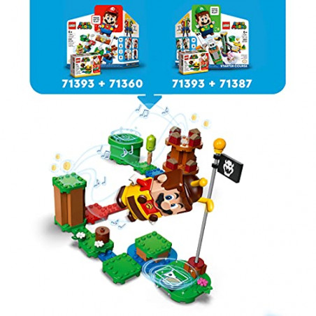 LEGO 71393 Super Mario Pack de Puissance Mario Abeille, Costume pour Jouet à Collectionner