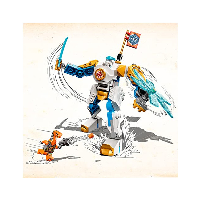 LEGO 71761 Ninjago L’Évolution Robot De Puissance De Zane, Jouet pour Enfants 6 Ans avec Figurines Serpent, Bataille