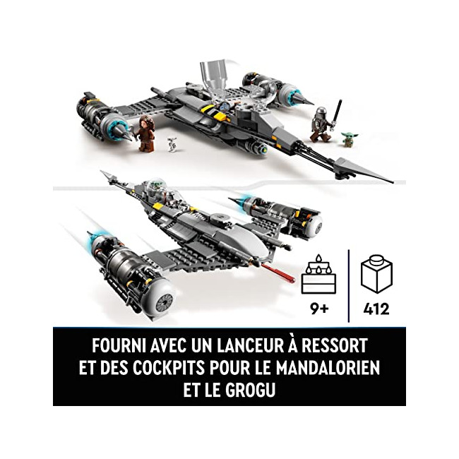 LEGO Star Wars 75325 Le Chasseur N-1 Mandalorien Le Livre de Boba Fett avec Figurines de Bébé Yoda et de Droïde, Jouet
