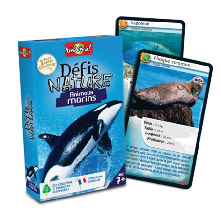 BIOVIVA - Défis Nature - Animaux Marin - Jeu de société ludique dès 7 ans - 280013