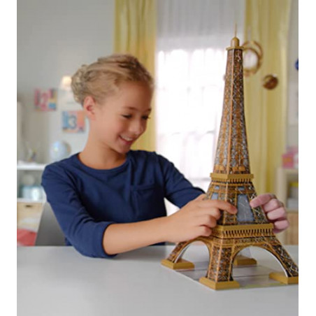 Ravensburger - Puzzle 3D Building - Tour Eiffel - A partir de 10 ans - 216 pièces numérotées à assembler sans colle -