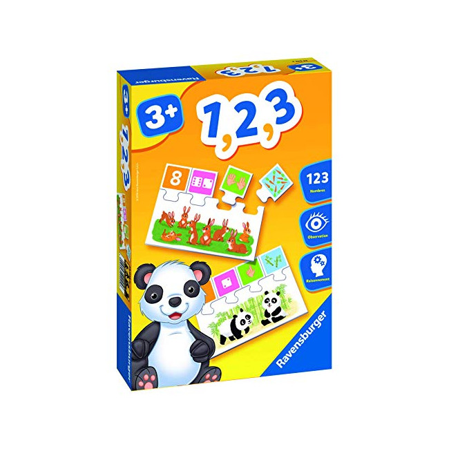 Ravensburger - Jeu Educatif - 1, 2 ,3 - Apprentissage ludique des nombres jusqu'à 10, quantités et premières notions de