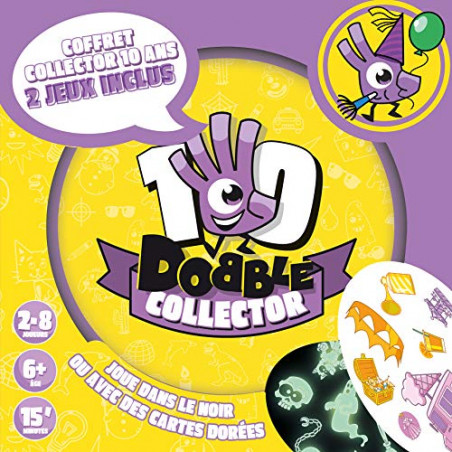 Dobble Collector 10 ans - Asmodee - Jeu de société - Jeu d'ambiance - Jeu d'observation et de rapidité