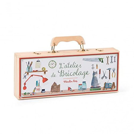 Petite valise bricolage Moulin Roty Jouets d'hier 6 outils