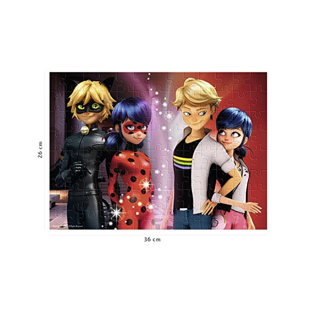 Nathan - Puzzle Enfant - Puzzle 100 p - Adrien et Marinette - Miraculous - Dès 6 ans - 86743