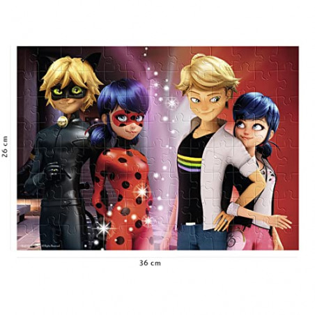 Nathan - Puzzle Enfant - Puzzle 100 p - Adrien et Marinette - Miraculous - Dès 6 ans - 86743