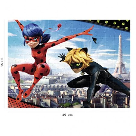 Nathan - Puzzle Enfant - Puzzle 150 p - Ladybug et Chat Noir - Miraculous - Dès 7 ans - 86821