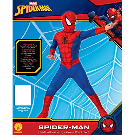 Rubies - Marvel Officiel - Déguisement Classique Spider-Man (Enfant) - Taille 5-6 ans
