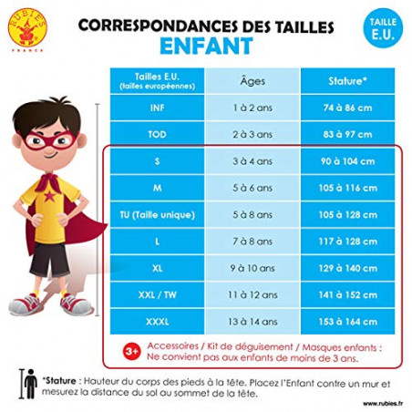 Rubies - Marvel Officiel - Déguisement Classique Spider-Man (Enfant) - Taille 5-6 ans
