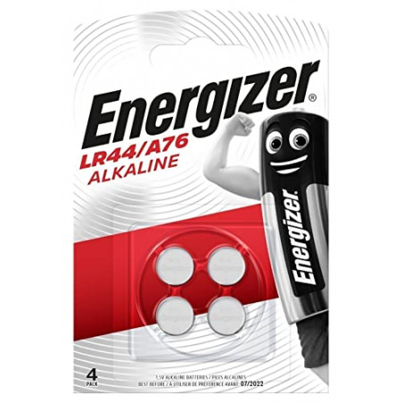 Energizer LR44/A76 Piles Alcalines, 1.5V, Lot de 4