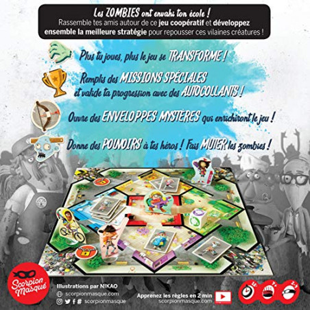 Scorpion masqué | Zombie Kidz | Jeu de société | À partir de 7 ans | 2 à 4 joueurs |15 minutes