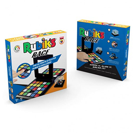 RUBIK'S Race - Jeu de Casse-Tête Coloré Rubik's - Jeu de société Classique 3X3 - Stratégie Ultime Face à Face - Jeu pour
