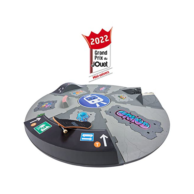 Tech Deck Finger Skate Rampe MOTORISEE SHREDLINE 360° - Rampe Motorisée Rotative - 50 Cm De Diamètre - avec Autocollants