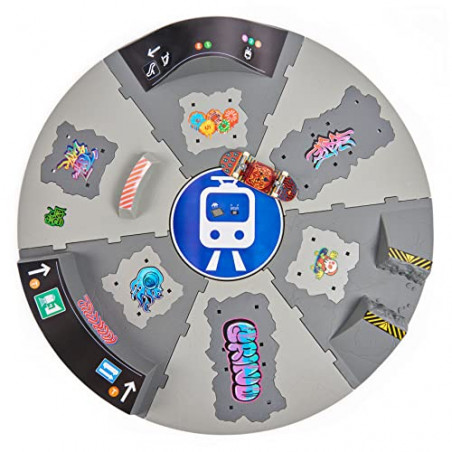 Tech Deck Finger Skate Rampe MOTORISEE SHREDLINE 360° - Rampe Motorisée Rotative - 50 Cm De Diamètre - avec Autocollants