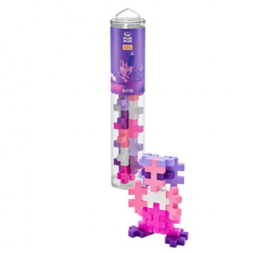 PLUS PLUS - Tube de 15 pièces BIG de Couleurs pailletées - Jeu de Construction - PP3432