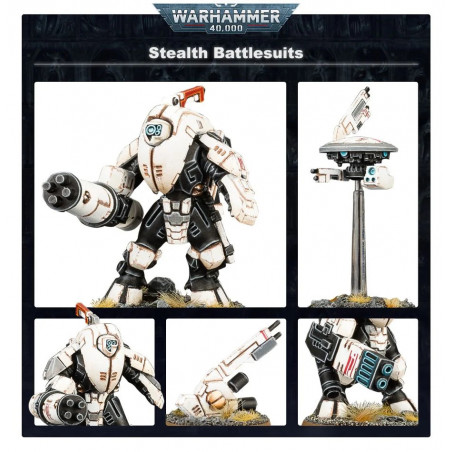 Warhammer 40k - Éxo-armure Stealth / Stealth Battlesuits - 5 figurines