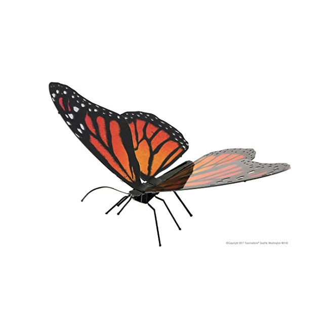 Metal Earth-MMS123 Maquette Papillon monarque, MMS123, Multicolore, único