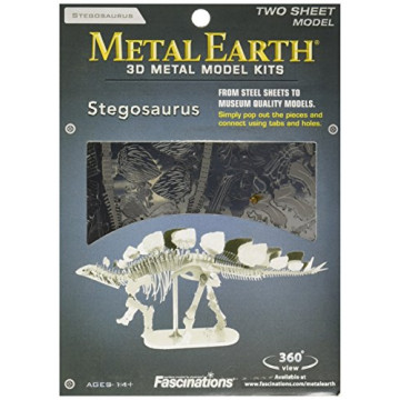 Metal Earth - 5061100 - Maquette 3D - Dinosaures - Stégosaure Squelette - 13,97 x 2,54 x 7,62 cm - 2 pièces